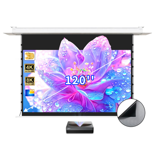 In Ceiling-Recessed Electric ALR CBSP Projector Screen for Ultra Short Throw Projectors