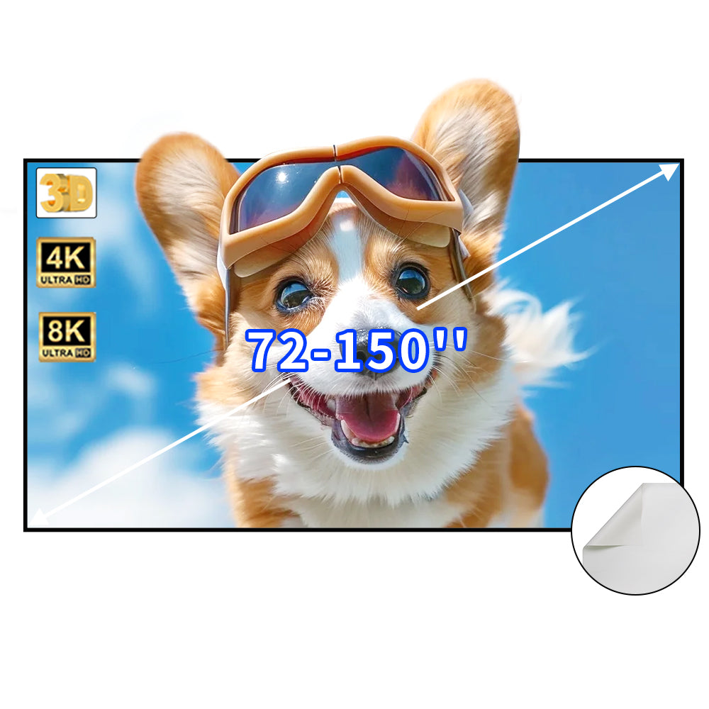 Fixed Frame White Cinema Projection Screen for All Types Projector