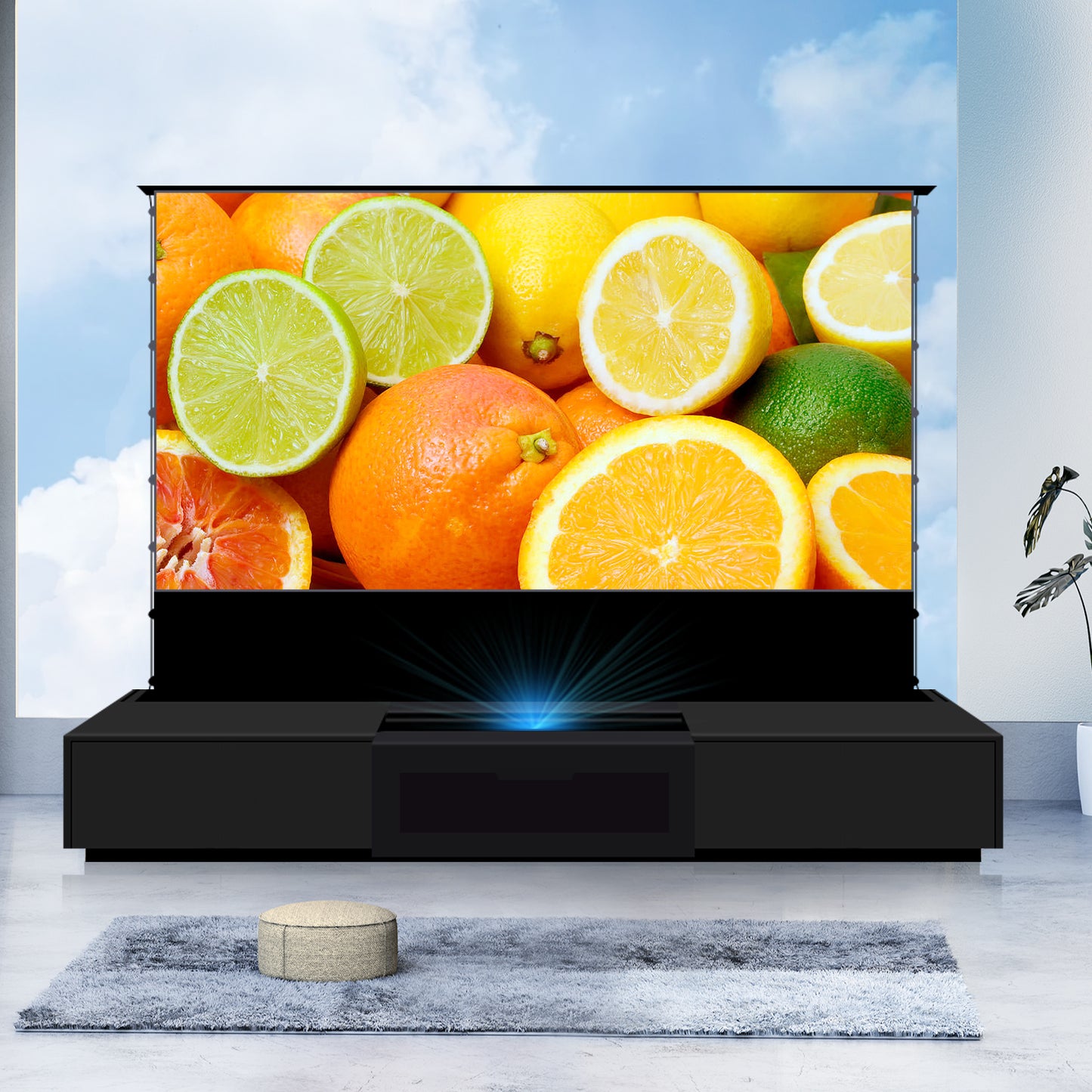 Motorized Laser TV Stand Cabinet