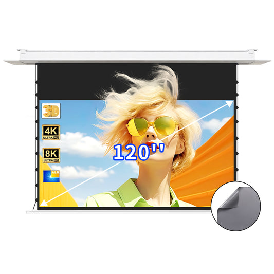 Hided Ceiling Electric Tab tension ALR Projection Screen for Long Throw Projector
