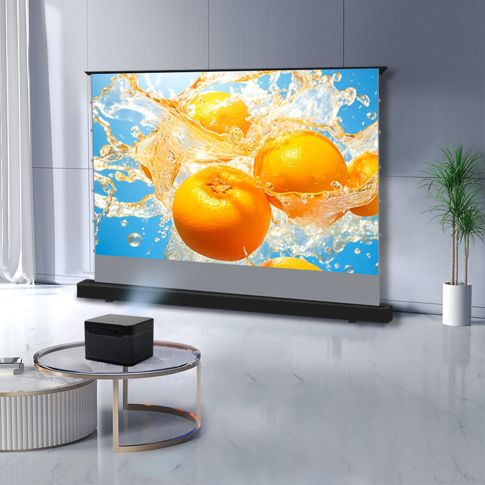 72-150 inch Electric Floor Rising ALR Black Diamond Projection Screen for Normal Projector
