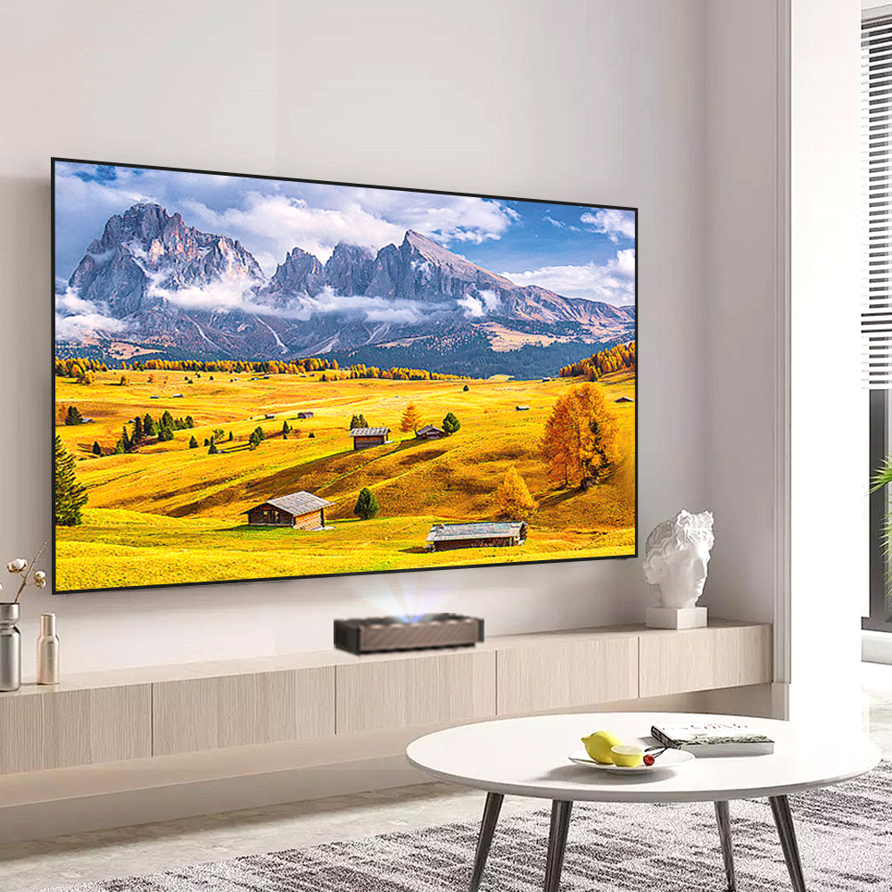 Best Quality ALR/CLR PET Crystal CBSP Fixed Frame Projector Screen For  Ultra Short Throw Projector